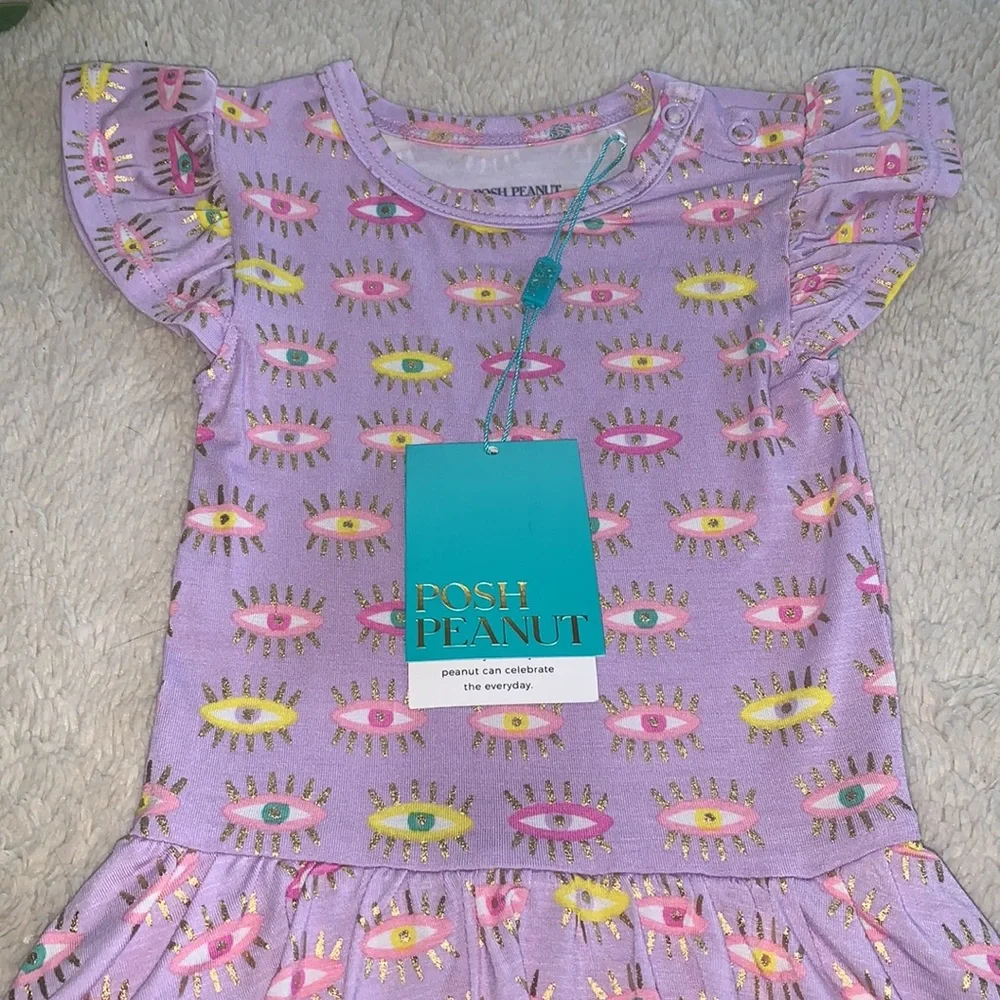 NWT Posh Peanut Cleo Twirl Skirt Bodysuit Dress 6-12M - Picture 5 of 7